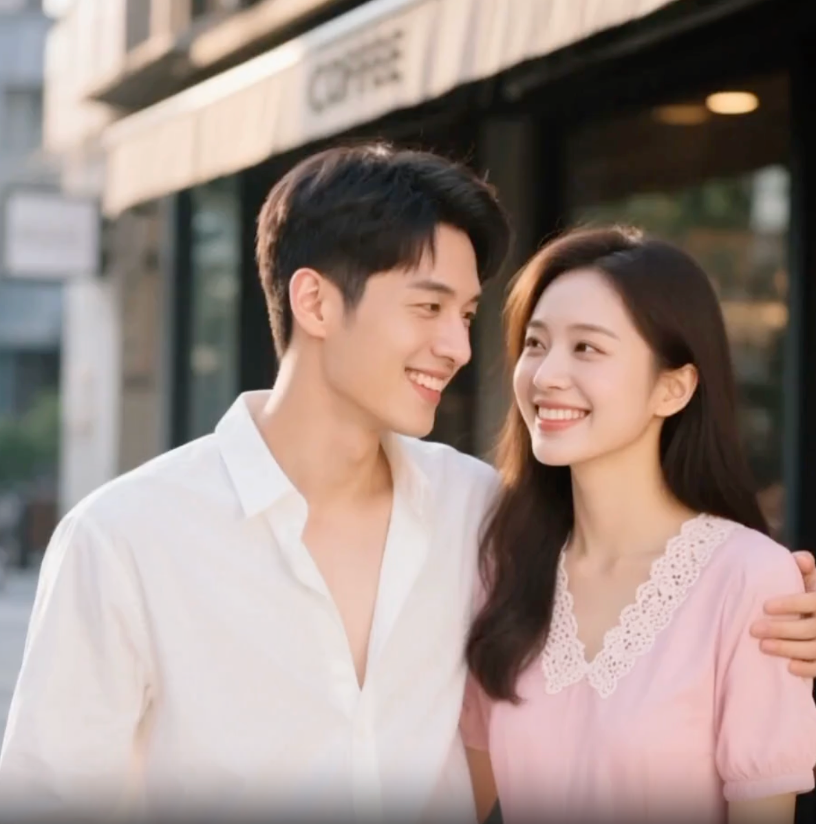 AI-generated couple kissing scene with natural movement